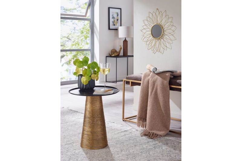 Sido bord Wohnling Metall Rund 40 cm Brickoptik Bordsskiva Modern - Products - Möbler - Bord & matgrupp - Avlastningsbord & sidobord - Brickbord & småbord