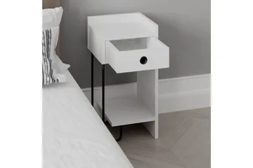 Sirius Sängbord 32x30 cm Vit - Hanah Home - Products - Möbler - Bord & matgrupp - Avlastningsbord & sidobord - Sängbord & nattduksbord