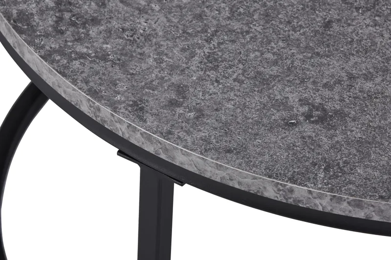 Thyra Satsbord Runt 90 cm 2 bord - Grå / Svart - Products - Möbler - Bord & matgrupp - Avlastningsbord & sidobord - Satsbord