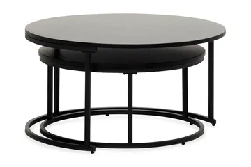 Thyra Satsbord Runt Soffbord - Svart - Products - Möbler - Bord & matgrupp - Avlastningsbord & sidobord - Satsbord