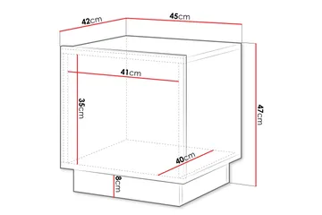 Torvalen Sängbord 45 cm - Vit - Products - Möbler - Bord & matgrupp - Avlastningsbord & sidobord - Sängbord & nattduksbord