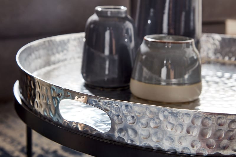 Wilhem Satsbord 46 cm Rund - Silver - Products - Möbler - Bord & matgrupp - Avlastningsbord & sidobord - Satsbord