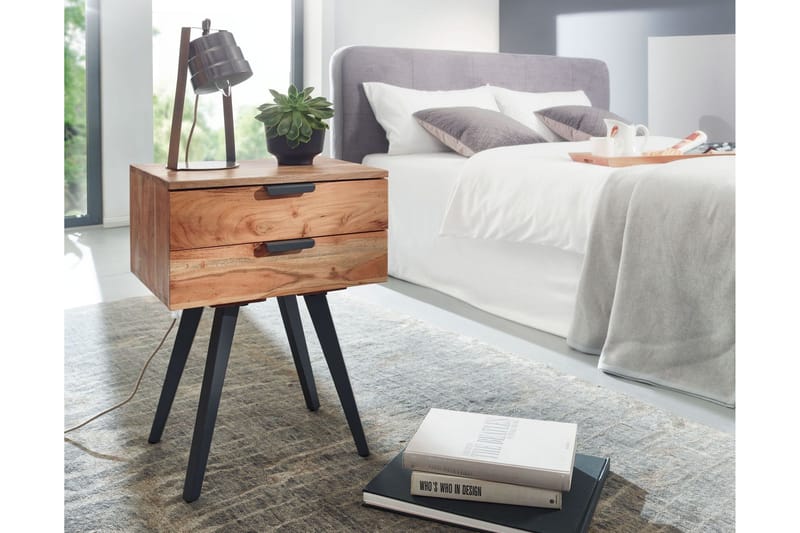 Willowdale Sängbord 47 cm - Brun/Svart - Products - Möbler - Bord & matgrupp - Avlastningsbord & sidobord - Sängbord & nattduksbord