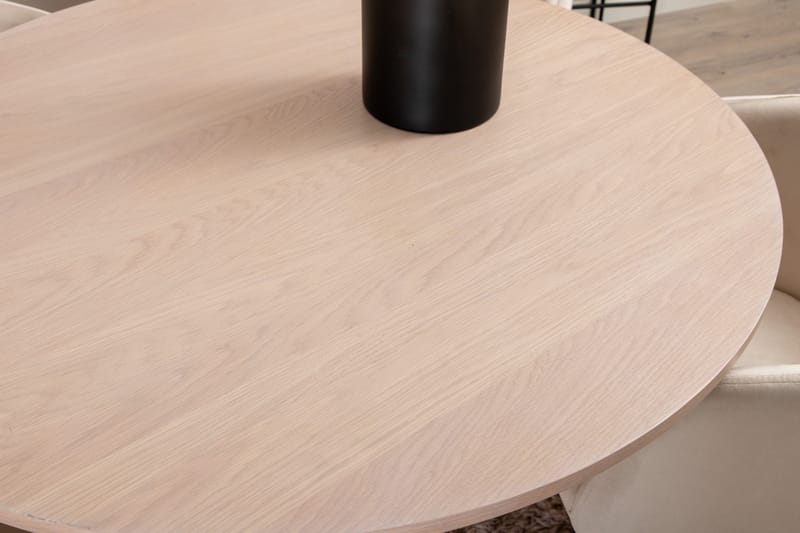 Bianca Matgrupp 110 cm Rund med 4 Berit stolar - Beige - Products - Möbler - Bord & matgrupp - Matgrupp