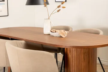 Bianca Matgrupp 200 cm Oval med 4 Berit stolar - Beige - Products - Möbler - Bord & matgrupp - Matgrupp