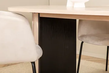 Bianca Matgrupp 200 cm Oval med 4 Berit stolar - Beige - Products - Möbler - Bord & matgrupp - Matgrupp