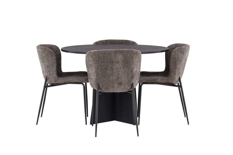 Bootcut Matgrupp 110 cm Rund med 4 Modesto stolar - Beige - Products - Möbler - Bord & matgrupp - Matgrupp