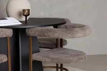 Bootcut Matgrupp 110 cm Rund med 4 Morning stolar - Svart - Products - Möbler - Bord & matgrupp - Matgrupp