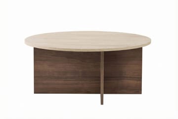 Boro Soffbord 90x40x90 cm - Travertine och Walnut - Products - Möbler - Bord & matgrupp - Soffbord
