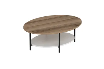 Burata Soffbord 90 cm - Ek/Vit - Products - Möbler - Bord & matgrupp - Soffbord