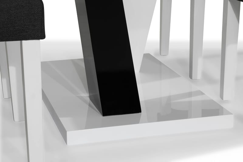 Cesi Matgrupp 140 cm med 4 Viktor Stol - Vit/Svart/Svart PU - Products - Möbler - Bord & matgrupp - Matgrupp