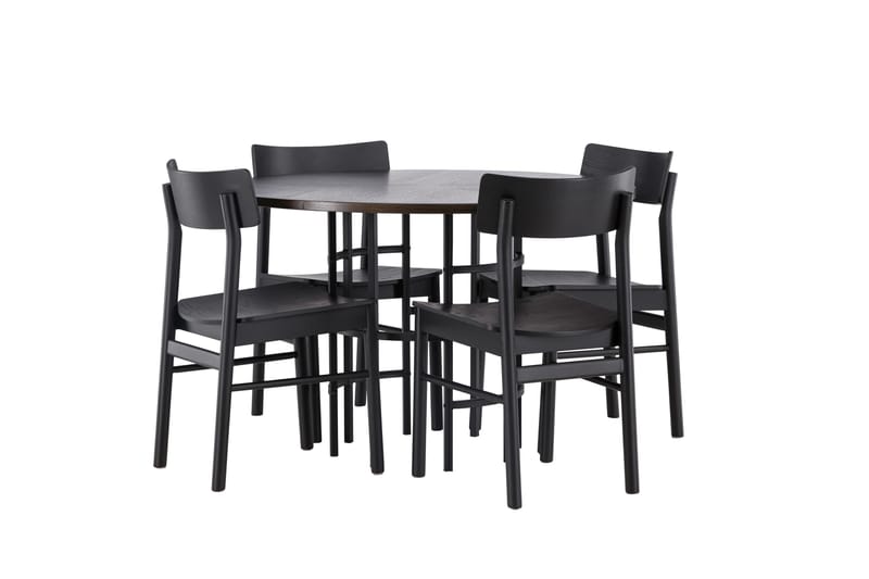 Copenhagen Matgrupp + 4 stolar - Svart/Mocca - Products - Möbler - Bord & matgrupp - Matgrupp