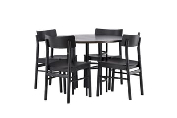 Copenhagen Matgrupp + 4 stolar - Svart/Mocca - Products - Möbler - Bord & matgrupp - Matgrupp