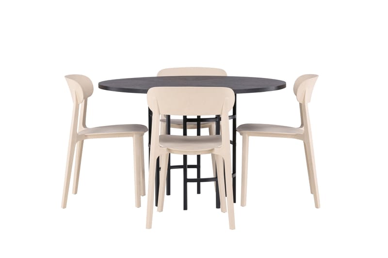 Copenhagen Matgrupp 115 cm Rund med 4 Åstol stolar - Beige - Products - Möbler - Bord & matgrupp - Matgrupp