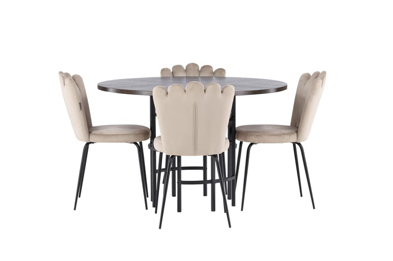 Copenhagen Matgrupp 115 cm Rund med 4 Limhamn stolar - Beige - Products - Möbler - Bord & matgrupp - Matgrupp