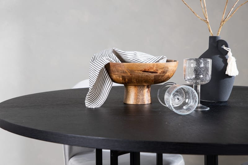 Copenhagen Matgrupp 115 cm Rund med 4 Velvet stolar - Svart - Products - Möbler - Bord & matgrupp - Matgrupp