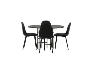Copenhagen Matgrupp 115 cm Rund med 4 Polar stolar - Svart - Products - Möbler - Bord & matgrupp - Matgrupp
