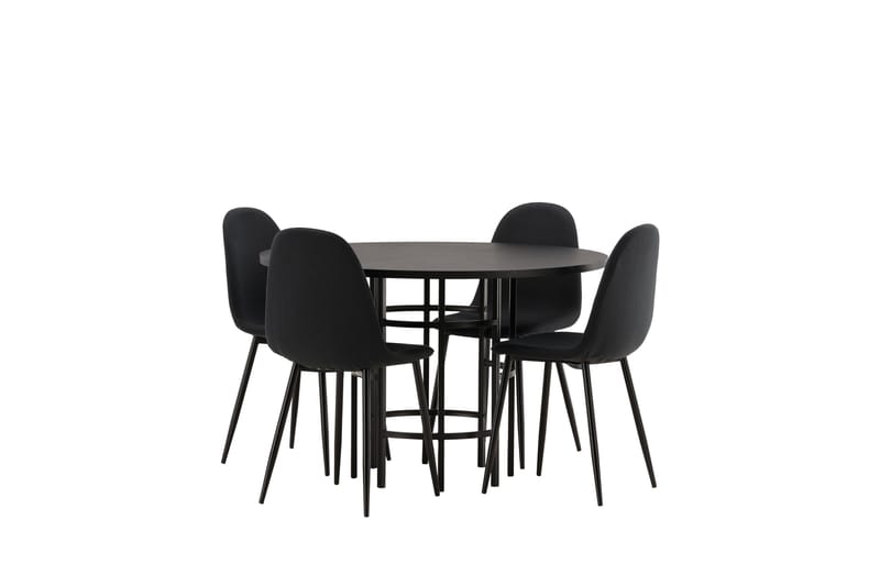 Copenhagen Matgrupp 115 cm Rund med 4 Polar stolar - Svart - Products - Möbler - Bord & matgrupp - Matgrupp