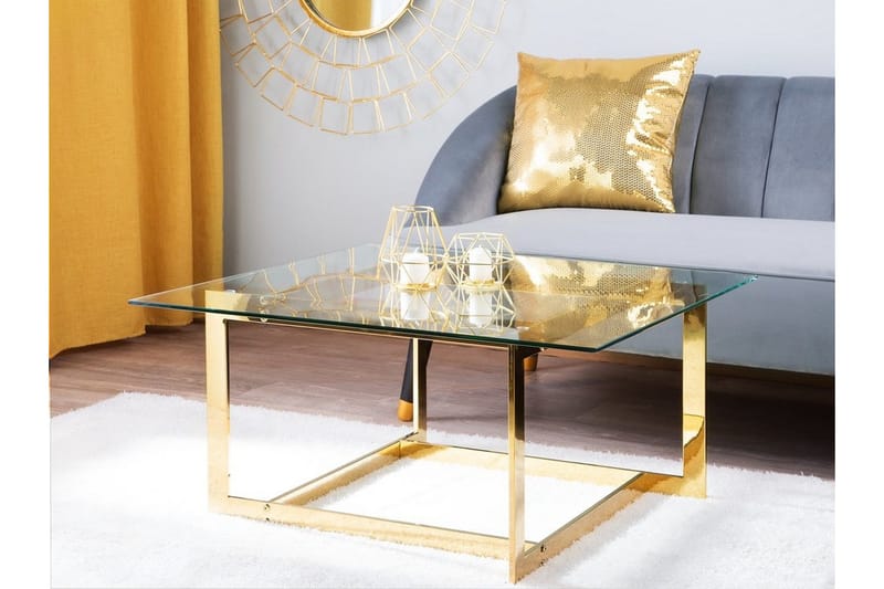 Crystal Soffbord 80 cm - Guld - Products - Möbler - Bord & matgrupp - Soffbord
