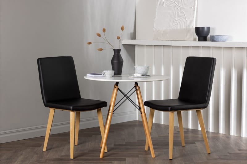 Danburi Matgrupp 60 cm Rund med 2 Today stolar - Svart - Products - Möbler - Bord & matgrupp - Matgrupp