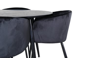 Dipp Matgrupp 115 cm Rund med 4 Berit stolar - Svart - Products - Möbler - Bord & matgrupp - Matgrupp