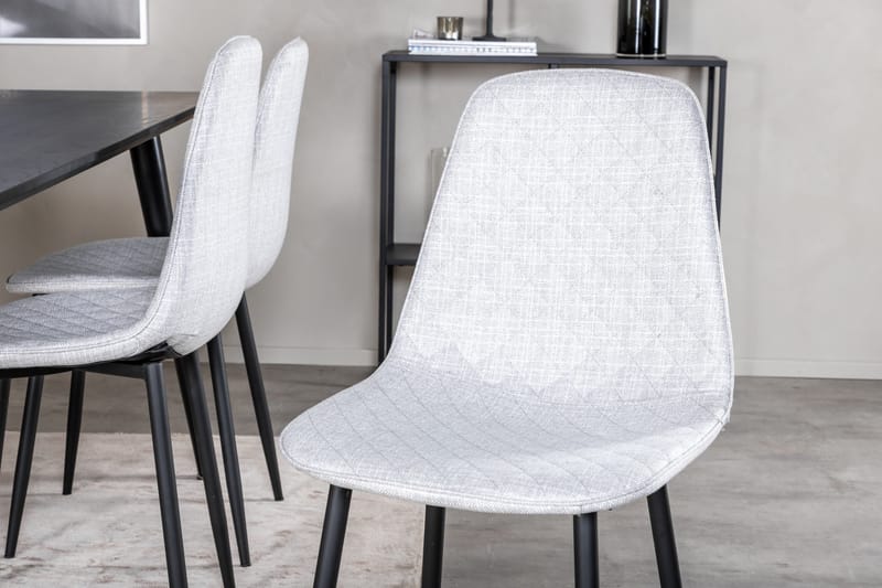 Dipp Matgrupp 180 cm Rektangulär med 6 Polar stolar - Svart - Products - Möbler - Bord & matgrupp - Matgrupp