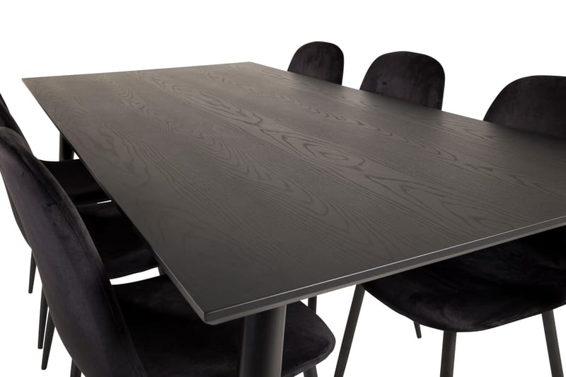 Dipp Matgrupp 180 cm Rektangulär med 6 Polar stolar - Svart/Guld - Products - Möbler - Bord & matgrupp - Matgrupp