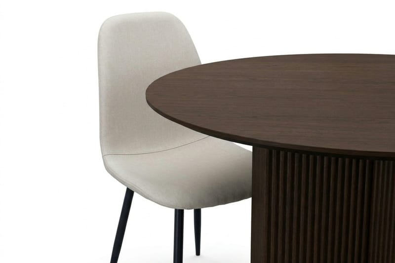 Edda Matgrupp runt 110 cm Rökt Ek med 4 Nibe Matstolar - Rökt ek - Products - Möbler - Bord & matgrupp - Matgrupp