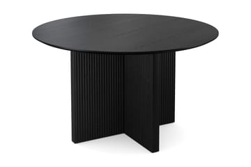 Edda Runt Matbord 130cm Fanér - Svartlaserad ek - Products - Möbler - Bord & matgrupp - Matbord & köksbord