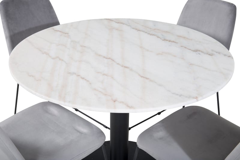 Estelle Matgrupp 106 cm Rund med 4 Muce stolar - Svart - Products - Möbler - Bord & matgrupp - Matgrupp