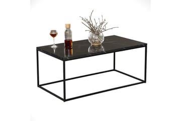 Falan Soffbord 95 cm Marmormönster - Svart - Products - Möbler - Bord & matgrupp - Soffbord