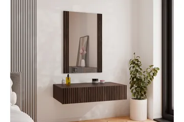 Hammarstrand svävande sminkbord med vägghängd spegel - 80x42 - Valnöt - Products - Möbler - Bord & matgrupp - Sminkbord & toalettbord