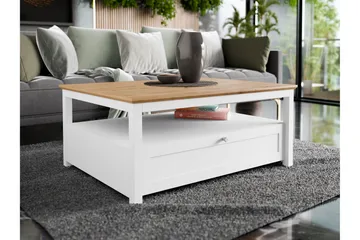 Hammerdal Soffbord 104 cm - Vit/Ek - Products - Möbler - Bord & matgrupp - Soffbord