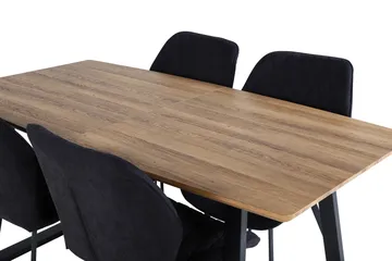 Inca Matgrupp 160 cm Rektangulär med 4 Gemma stolar - Svart - Products - Möbler - Bord & matgrupp - Matgrupp