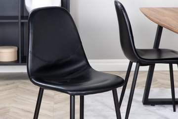 Inca Matgrupp 160 cm Rektangulär med 4 Polar stolar - Svart - Products - Möbler - Bord & matgrupp - Matgrupp