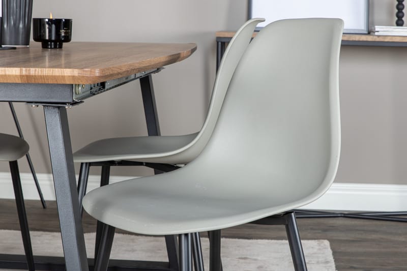 Inca Matgrupp 160 cm Rektangulär med 4 Polar stolar - Svart - Products - Möbler - Bord & matgrupp - Matgrupp