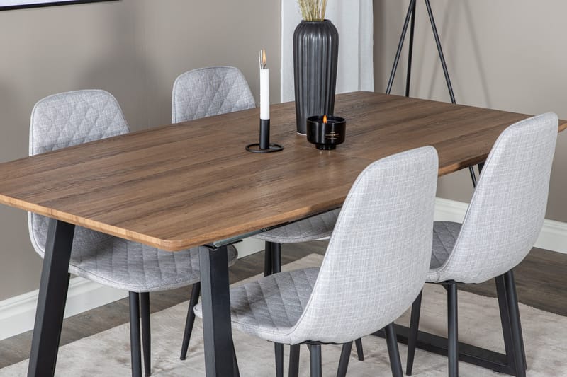 Inca Matgrupp 160 cm Rektangulär med 4 Polar stolar - Svart - Products - Möbler - Bord & matgrupp - Matgrupp