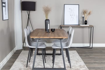 Inca Matgrupp 160 cm Rektangulär med 4 Polar stolar - Svart - Products - Möbler - Bord & matgrupp - Matgrupp