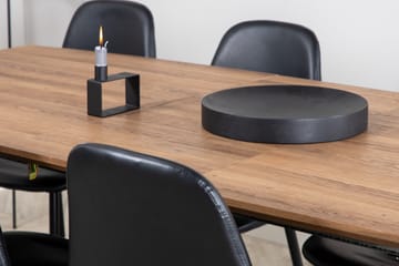 Inca Matgrupp 160 cm Rektangulär med 8 Polar stolar - Svart - Products - Möbler - Bord & matgrupp - Matgrupp