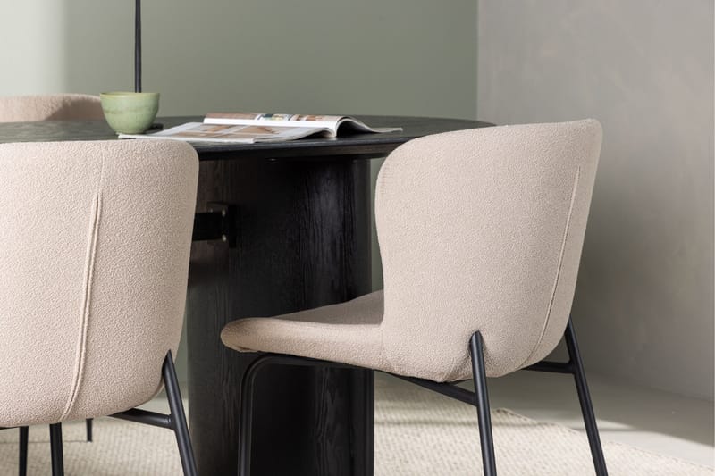Isolde Matgrupp 180 cm Oval med 4 Modesto stolar - Beige - Products - Möbler - Bord & matgrupp - Matgrupp