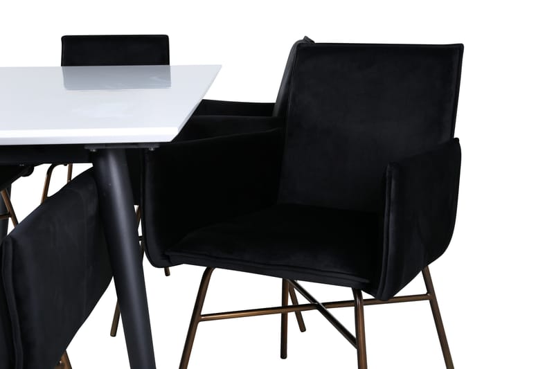 Jimmy Matgrupp 195 cm Rektangulär med 6 Petra stolar - Svart - Products - Möbler - Bord & matgrupp - Matgrupp