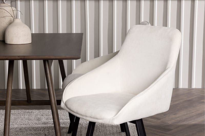 Kaseidon Matgrupp 120 cm Rektangulär med 4 Rosie stolar - Beige - Products - Möbler - Bord & matgrupp - Matgrupp