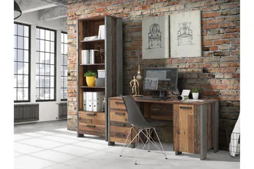 Cadle Skrivbord 127 cm med Förvaring Låda + Skåp - Brun/Grå - Products - Möbler - Bord & matgrupp - Kontorsbord - Datorbord