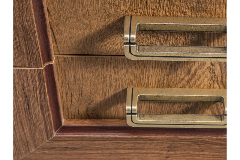 Tadeusz Skrivbord 118 cm med Förvaring Lådor+Hylla+Skåp - Mörkbrun - Products - Möbler - Bord & matgrupp - Kontorsbord - Datorbord