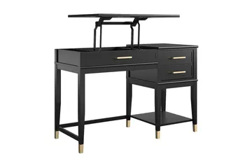 Westerleigh Skrivbord 116 cm Höj- och sänkbar 3 Lådor Svart - CosmoLiving - Products - Möbler - Bord & matgrupp - Kontorsbord - Skrivbord