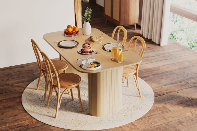 Kopparbo Matbord 160 cm - Ljust vitlaserat ekträ - Products - Möbler - Bord & matgrupp - Matbord & köksbord