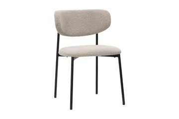 Kopparbo Matbord 200-260 cm Förlängningsbart med illäggsskiv med 8 Lucy Matstolar - Vit / Greige Bouclé / Metallben Svart - Products - Möbler - Bord & matgrupp - Matgrupp