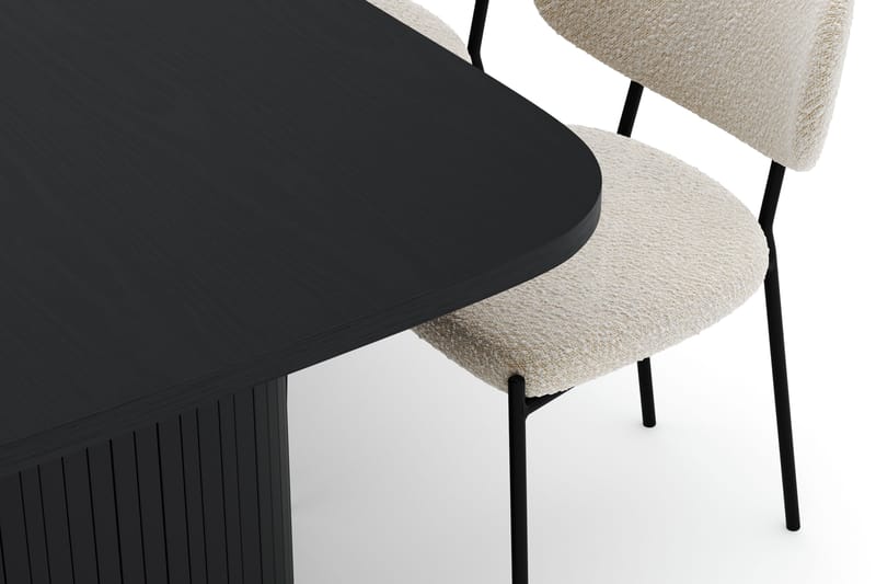 Kopparbo Matbord 200 cm med 6 Gemmiano Stolar - Svart - Products - Möbler - Bord & matgrupp - Matgrupp