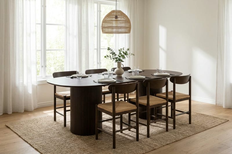 Kopparbo Matbord Oval 220x100 cm Fanér - Rökt ek - Products - Möbler - Bord & matgrupp - Matbord & köksbord