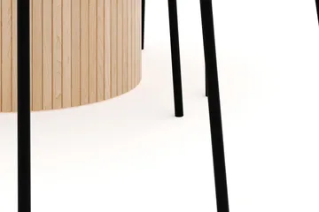 Kopparbo Matgrupp 130 cm Rund Förlängningsbart med 4 Gemmiano Matstolar - Whitewash - Products - Möbler - Bord & matgrupp - Matgrupp